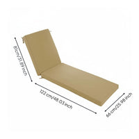 Outdoor Chaise Cushion Thick Chaise Lounge Cushion Solid-Color