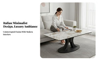 Light Luxury artistic two-leveltier Rectangular Table Minimalist design living Room Furnishing Italian influenced Household Furniture Modern & design for Small Apartment Dwellers, homeowners, Renters, Lounge Area, Home, Office, Balcony