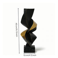 Geometric Sculpture Modern Ornament Black for Shelf