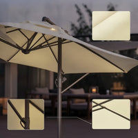Cantilever Patio Umbrella with Water-Fillable Base Fillable Cantilever Offset Patio Umbrella Weighted for Backyard, Garden, Poolside