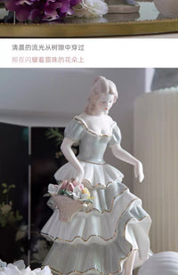 European Style White Porcelain Figurine Home Decor