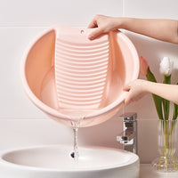 Large Laundry Basin with Built-in Washboard for Dormitory Use