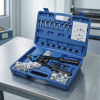 Rivet Nut Tool with Carrying Case Non-Slip Rivet Nut Kit with Case Portable Hand Riveter Tool for Mechanics, Garage