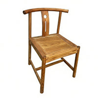 Traditional Chinese Armchair Hardwood Wood Construction Slatrear Armchair With Armrests Vintage Design for Living Room