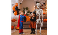 Articulated Skeleton with Movable Joints Halloween Poseable Skeleton Full Body Prop Bendable for Haunted House, Yard