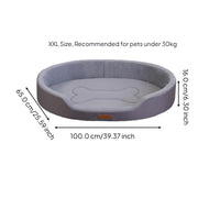 Orthopedic pet bed, washable cover