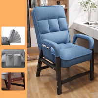 Padded Lounge Chair with Adjustable Backrest Metal-Frame Chair with High Backrest Comfortable Comfy for Gamers, Home Office