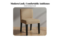 Removable and cleanable Cover Lowrear Upholstered Chair Minimalist Design Upholstered Side Chair Easy Assembly Dining Room Seat for Restaurant Owners, Homeowners, Interior Designers, Cafe, Kitchen, Home Office, Bedroom