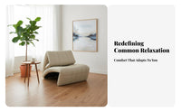 X-Frame Armchair Foldable Lounge Chair distinctive Design Comfy pad for Homeowners, Adults, Living Room