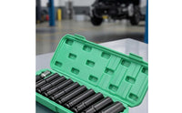 11 Pieces Long-Reach Deep Socket Set Versatile Metric Socket Set Heavy-Duty Tool Long-Wearing for Automotive Repair, Garage