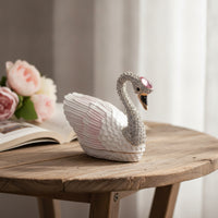 Jewelry Box Swan-Shaped Trinket Box Elegant Organizer for Vanity Table