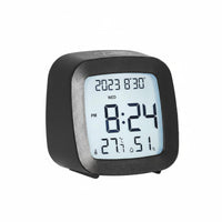 LCD Desk Clock Electronic Table Timepiece Digital Large Display Calendar Clock with Temperature Display Suitable for Reading Desk Dorm Room Family Use