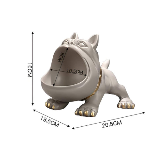French Bulldog Key Bowl Entryway Organizer Dog-Shaped Key Tray Easy to Clean
