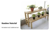 Multi-Tier Design Foldable A-Frame Plant Shelf Handmade Tiered Rack Rustic design Garden Accessory Sturdy Construction for Gardeners, Apartment Dwellers, Homeowners, Balcony, Patio, Living Room