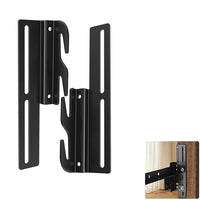 Heavy Duty Hook Plate Adapter Headboard Mounting Kit for Bed Frames, Black