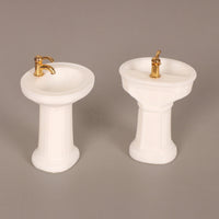 Dollhouse Bathroom Sink Display Piece Miniature Washbasin Realistic Details