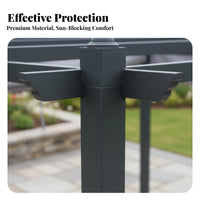 Easy Assembly Retractable Canopy Pergola Sturdy Construction Climbing Vine Vine Trellis Weather Resistant Metal Frame Gazebo Protection for Homeowners, Entertainers, Courtyard, Backyard, Poolside, Barbecues