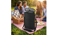 Leakproof Wine Cooler Bag Portable Insulated Wine Tote Compact Foldable for Dinner Parties
