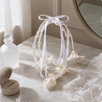 Pearl Bridal Floral Arrangement Realistic Look Wedding Decor Lightweight
