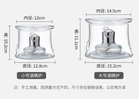 酒精炉煮茶壶家用煮茶器玻璃保温加热底座酒精灯烧水壶煮茶炉套装