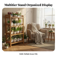 Multi-Tier Plant Stand Floor-Standing Tiered storage spaceSaving Design sturdy Duty for Gardeners, Renters