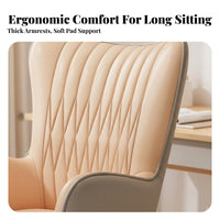 Armless Upholstered wheeled Chair Ergonomic spine support Support rotate Seat for Students