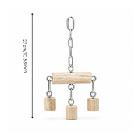 Bird Chew Toy Natural Wood Hanging Bird Toy Chewable Non for Birds