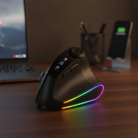 Vertical Ergonomic Mouse Wireless Mouse with Color Display Rechargeable Type-C for Office Workers, Laptop Users, Desk Setups