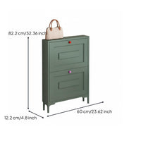 Space-Saving Slim Shoe Cabinet Sturdy Steel Construction Narrow Shoe Storage Cabinet Dustproof Large Capacity for Hallway