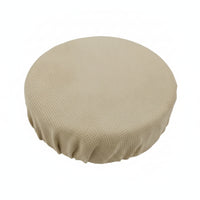 Stool Seat Cushion Cover Jacquard Round Stool Cover with Elastic Anti-Slip Bedding for Camping, Camping