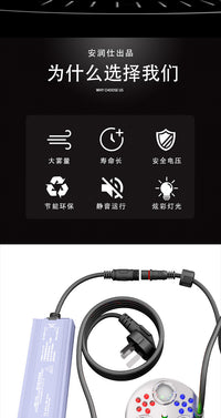 Ultrasonic 3-Head Colorful Light Fogger with Large Mist Output for Landscape Ponds (UK Plug)