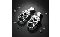 2 Pieces Front Foot Pegs Easy Installation Wide Base Footpegs Heavy Duty