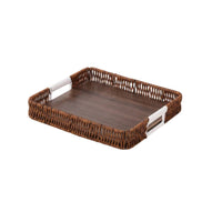Square Tray with Handles Multifunctional Square Serving Tray Smooth for Kitchen