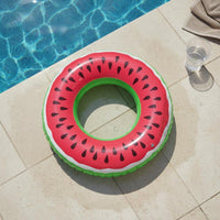 High Buoyancy Fruit Design Swim Circle Long-Lasting PVC Material Fruit Design Pool Inflatable Heavy Duty Watermelon Swim Circle Portable for Children, Adults, Beach, Water Party