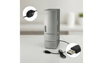 USB Mini Fridge Cooling and Heating Mini Fridge with LED Lights Dual Function Refrigerator for Office Workers, Dorm Room