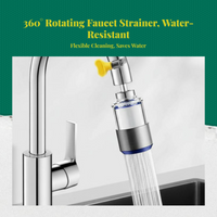 Universal Faucet Water Strainer, 360° Rotatable Sink Extender, Multi-Stage Filtration, Suitable for Kitchen & Bathroom