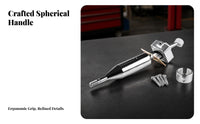 Polished Finish Gear Selector Lever Assembly Silver Aluminum Alloy Gear Lever Mounting Hardware Aluminum Gear Selector Knob Metal Collar