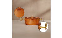 Copper Pot with Lid Elegant Hammered Copper Pot Cookware for Home Cooks
