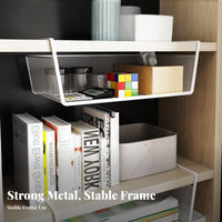Under-Shelf Wire Basket No Drilling Required Under-Shelf Hanging Basket Sturdy