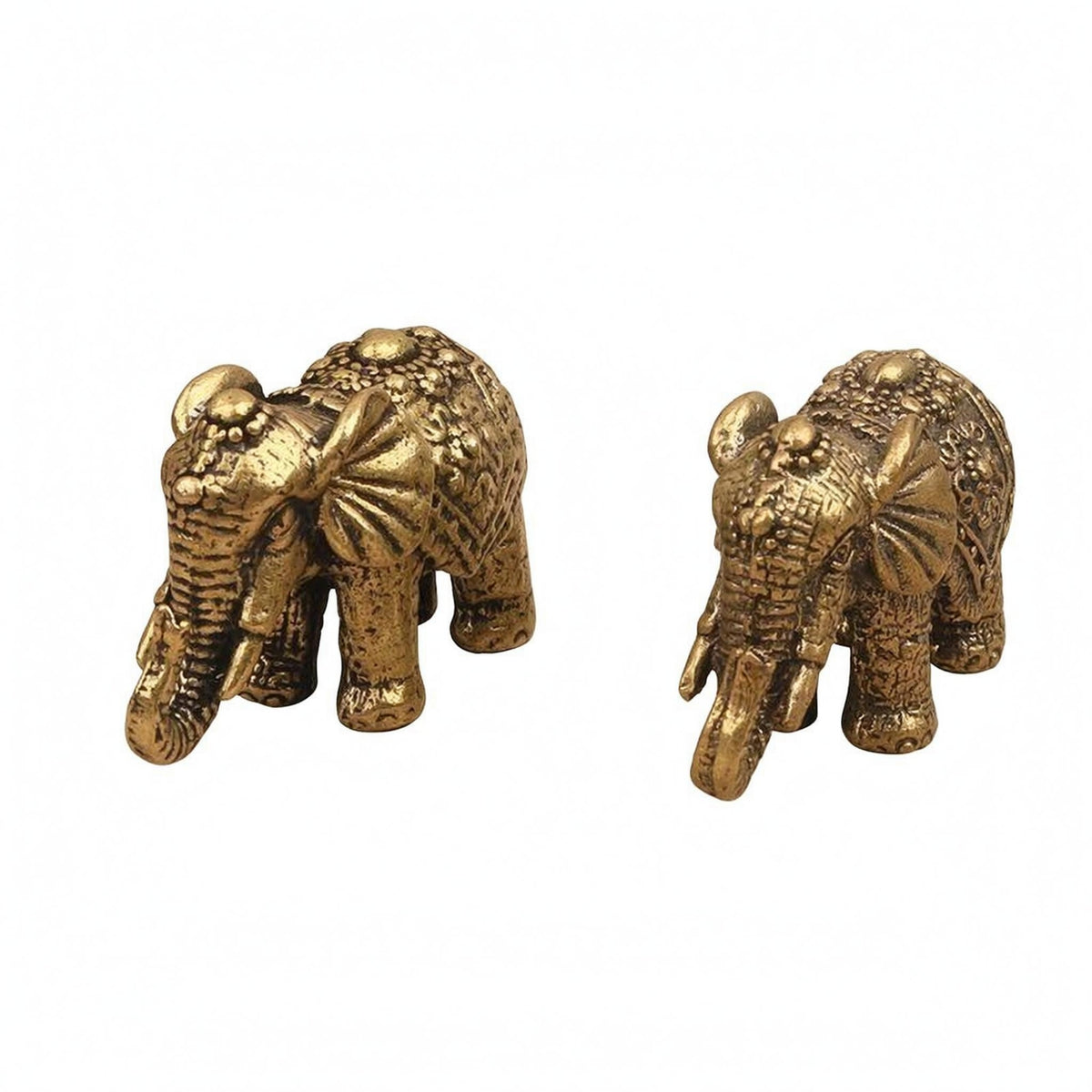 Metal Elephant Figurine Compact Home Decoration Solid-Looking for Tea Pet