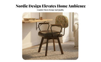Patterned Backrest Task Chair Ergonomic Design Swivel Seat Long-Session Comfort