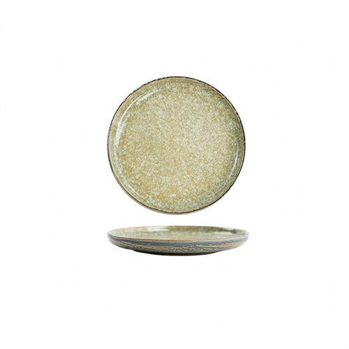 Retro Ceramic Dinner Plate, 10.8-inch Round
