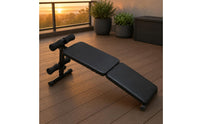 Incline Sit-up Bench Black Foldable Sit-up Bench Compact Fitness Equipment