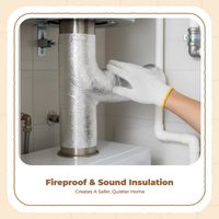 Fireproof Caulk Tape, Heat Resistant, Exhaust Insulation