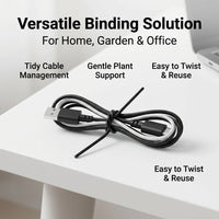 40 Pcs 0.45mm PVC Coated Plant Ties, 10cm Reusable Twist Ties for Gardening, Floral & Crafting, Green Coated Metal Wire Ties