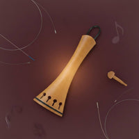 Violin Tailpiece with Tail Cord Solid Wood Violin Tailcord String Instrument Accessory for Music Practice