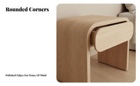 Multi-Drawer Nightstand with Shelf Minimalist Look for Bedroom, Renters, Parents