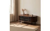 Vintage-Style Coffee Table with Drawers Solid Wood Rectangular Coffee Table Sturdy Furniture Stable for Living Room, Apartment