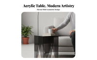 Transparent Pedestal Table Table Minimalist Design Transparent Geometric