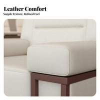 Ergonomic Design Single-Seat Business Armchair High-Density Foam Reception Sofa Long-Lasting Support Office Furniture Breathable Upholstery for Official Officials, Clients, Professionals, Meeting Room, Conference Hall, Bedroom